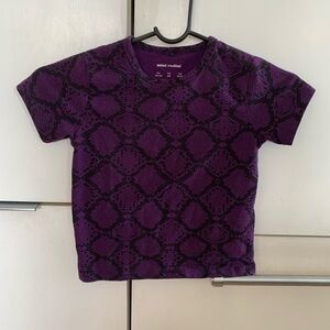 Mini Rodini Snakeskin Tee Purple 3-5T